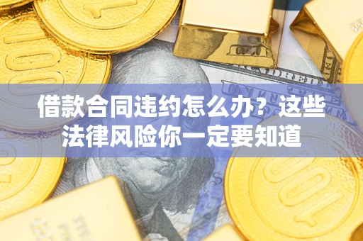 济南借款合同违约怎么办？这些法律风险你一定要知道