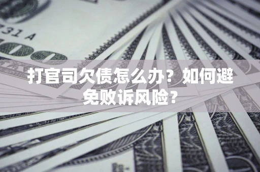 济南打官司欠债怎么办？如何避免败诉风险？