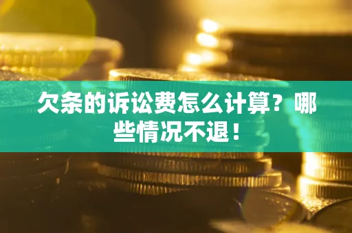 济南欠条的诉讼费怎么计算？哪些情况不退！