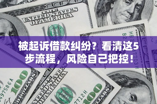 济南被起诉借款纠纷？看清这5步流程，风险自己把控！